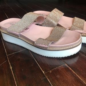 Pink platform free people sandals